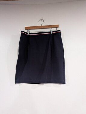 Tommy Hilfiger Stretch Ponte Pencil Skirt Navy Blue Size 12